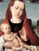 Juan de Flandes Virgin and Child before a Landscape oil on canvas